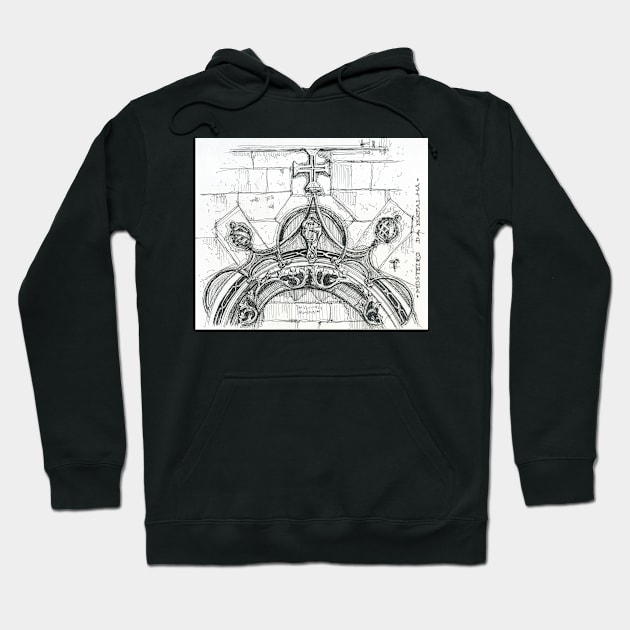 Mosteiro da Batalha sketch Hoodie by terezadelpilar